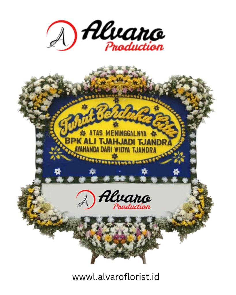 Bunga Papan Duka Cita Ananta (Jambul 3) Desain Unik & Megah di Jakarta - Alvaro Florist Id