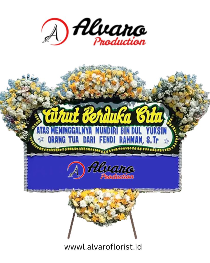 Bunga Papan Duka Cita Averia (Jambul 3) Desain Unik, Harga Terjangkau di Jakarta & Jabodetabek - Alvaro Florist Id