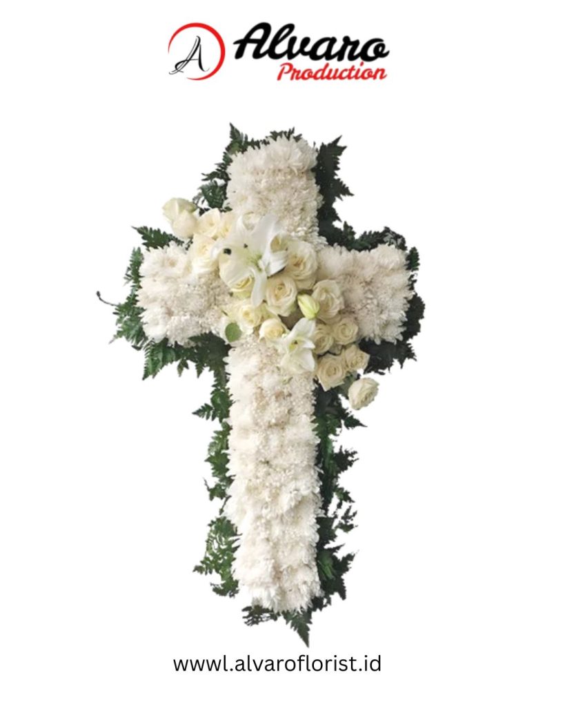 Bunga Salib Duka Cita 'Sacred Cross' Kirim Cepat 2 Jam (247) di Jakarta - Alvaro Florist Id