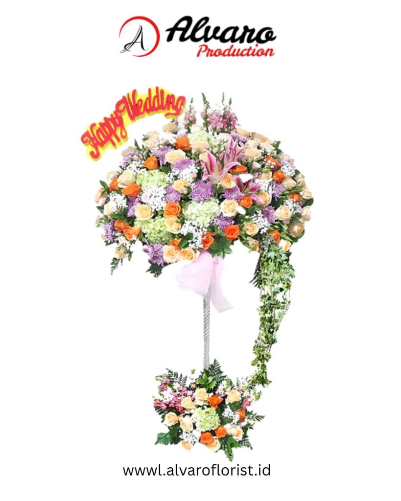 Standing Flower 'Blooming Together' Rayakan Perjalanan Cinta, Kirim 2 Jam di Jakarta - Alvaro Florist Id