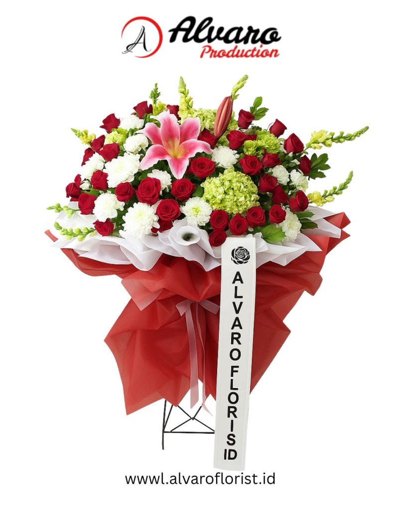 Standing Flower 'Floral Majesty' Penghormatan Agung & Megah, Kirim 2 Jam di Jakarta - Alvaro Florist Id