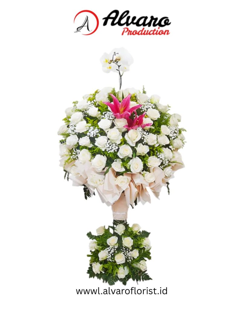Standing Flower 'Orchid Radiance' Kemewahan Anggrek Bulan, Kirim 2 Jam di Jakarta - Alvaro Florist Id