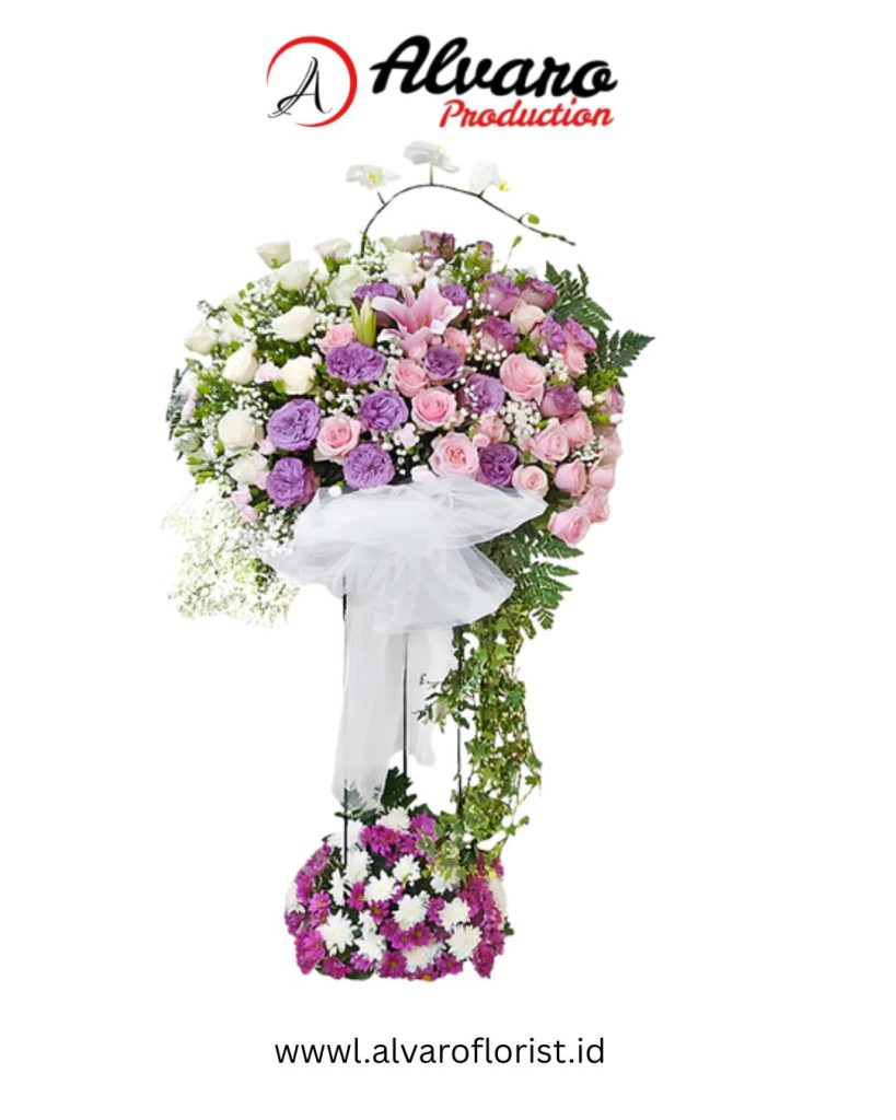 Standing Flower 'Violet Wonders' Kemewahan Bunga Ungu, Kirim 2 Jam di Jakarta - Alvaro Florist Id